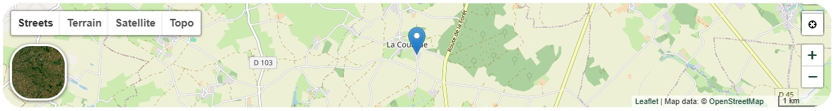 Carte figurant La Couarde dans le 79